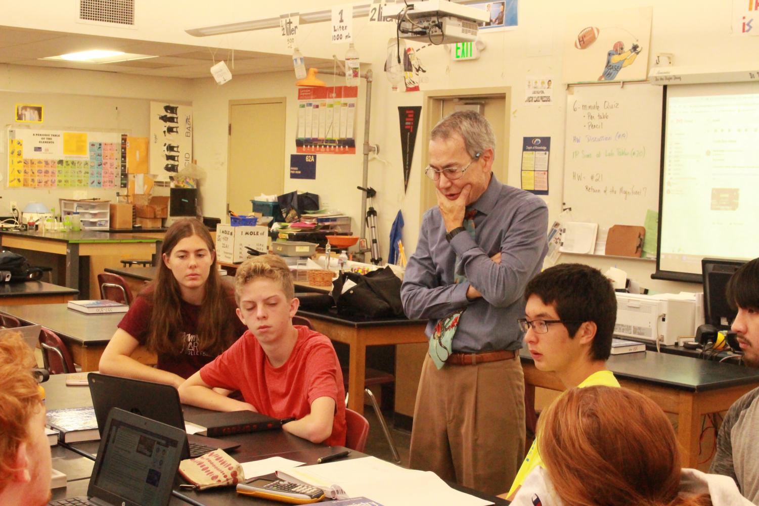 Sogo contemplates the ideas of his students as they brainstorm about project ideas. The group of students led by Mr. Sogo are going to meet on Mondays and Fridays to engineer three simultaneous projects throughout the year. Students interested in joining the project are encouraged to visit Mr. Sogo in room 61.
