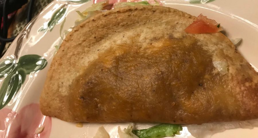 Why is there a large grease stain, right in the middle of the taco?