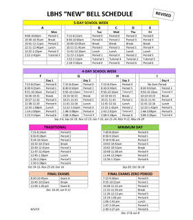 New Bell Schedule Opinions Brush And Palette