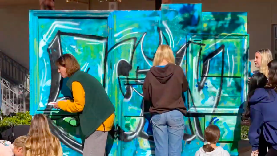LBHS Art Students Install FLOW Week Murals
