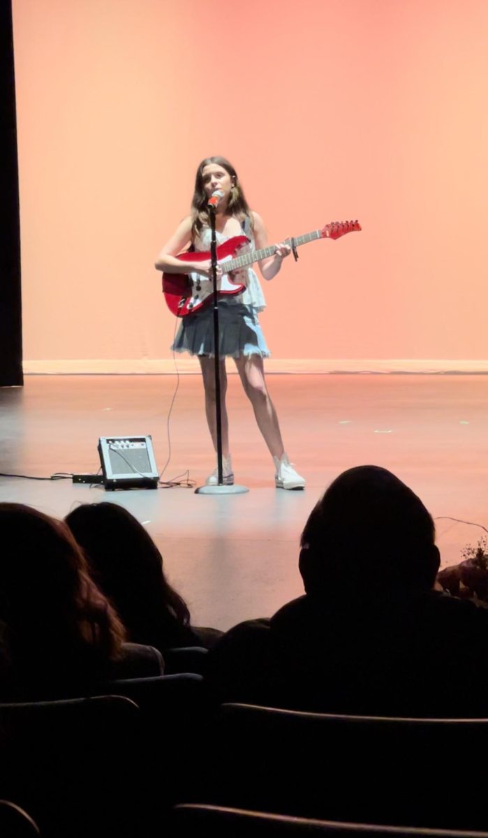 Chloe Hajali performing for the Brush and Palette Talent Show. An estimated amount of 185 tickets were sold that night